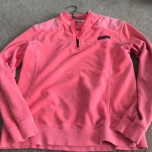 Vineyard vine 1/4 zip pink sweatshirt